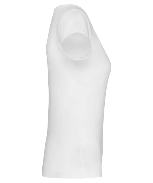 K384 - Dames-t-shirt korte mouwen met boothals White