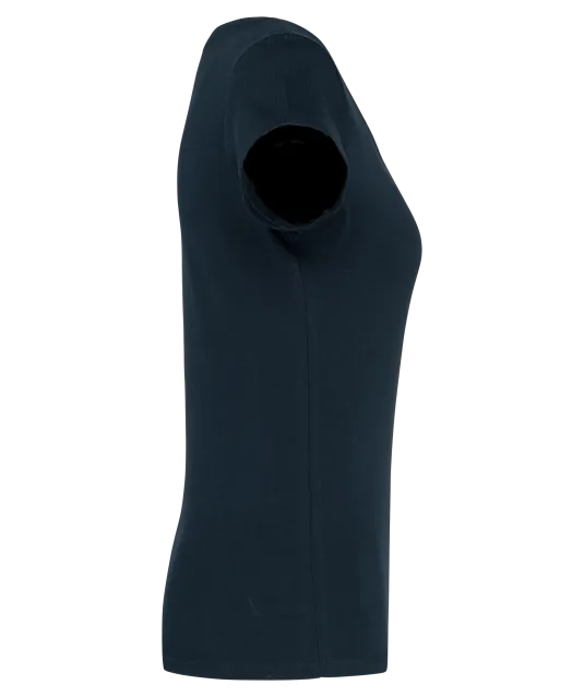 K384 - Dames-t-shirt korte mouwen met boothals Navy