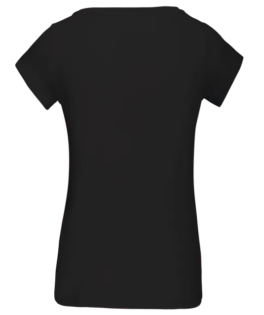 K384 - Dames-t-shirt korte mouwen met boothals Black