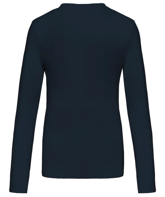 K383 - Dames T-shirt ronde hals lange mouwen Navy