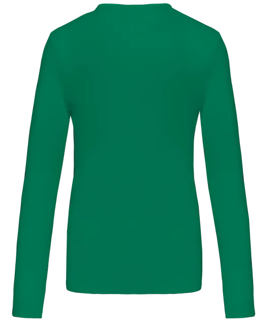 K383 - Dames T-shirt ronde hals lange mouwen Kelly Green