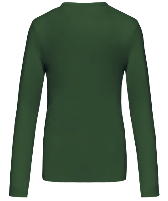 K383 - Dames T-shirt ronde hals lange mouwen Forest Green