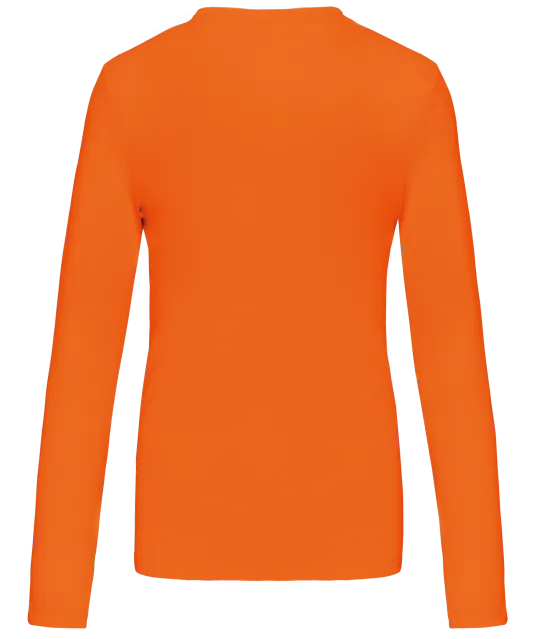 K383 - Dames T-shirt ronde hals lange mouwen Orange