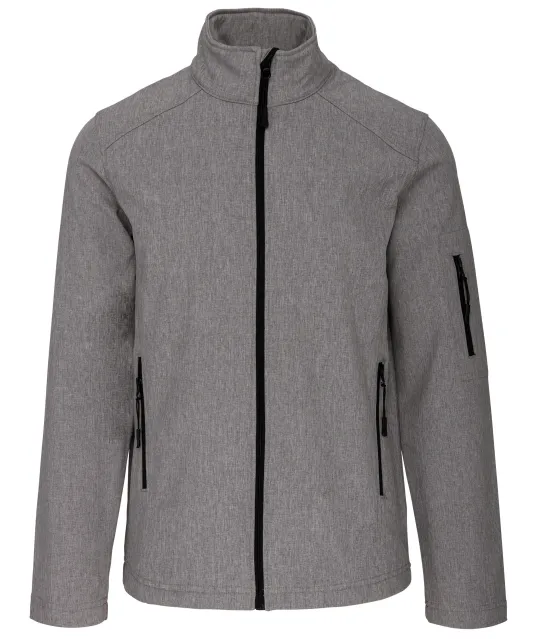 K401 - Softshell jas Marl Grey