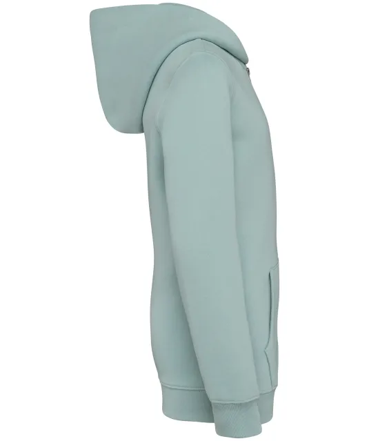 NS405 - Ecologische kindersweater met rits en capuchon Jade Green