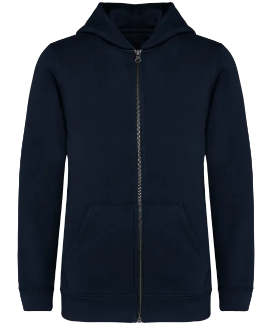 NS405 - Ecologische kindersweater met rits en capuchon Navy Blue