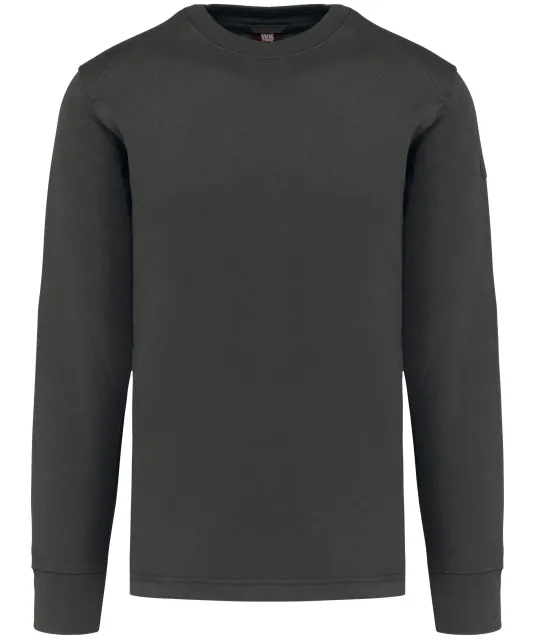 WK4001 - Sweater ingezette mouwen Dark Grey