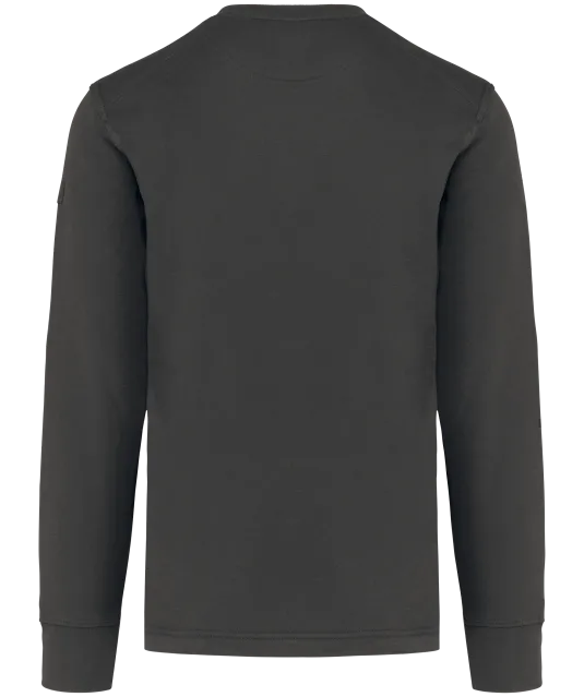 WK4001 - Sweater ingezette mouwen Dark Grey