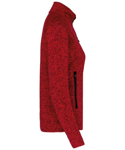K9107 - Heather damesvest met rits Red Melange