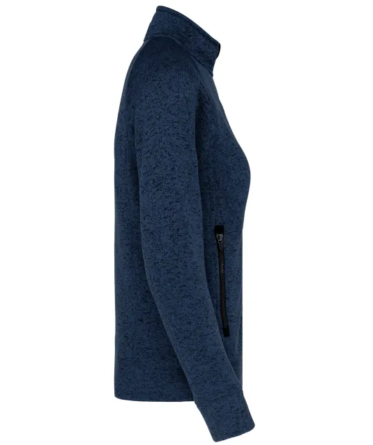 K9107 - Heather damesvest met rits Navy Melange