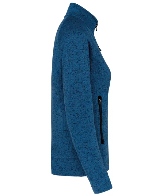 K9107 - Heather damesvest met rits Light Royal Blue Melange