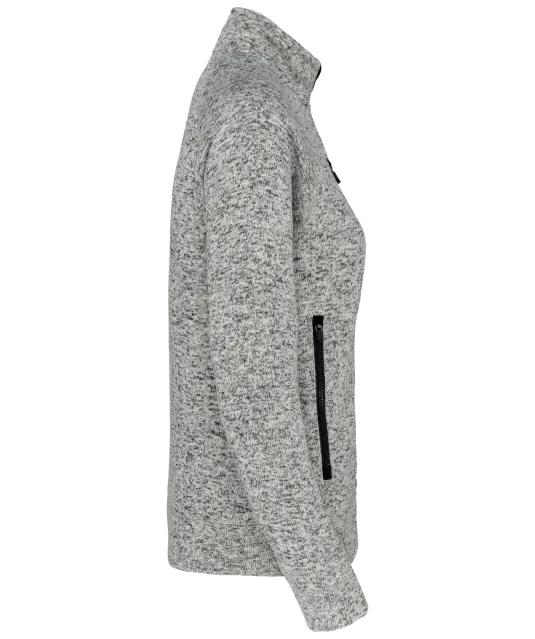 K9107 - Heather damesvest met rits Light Grey Melange
