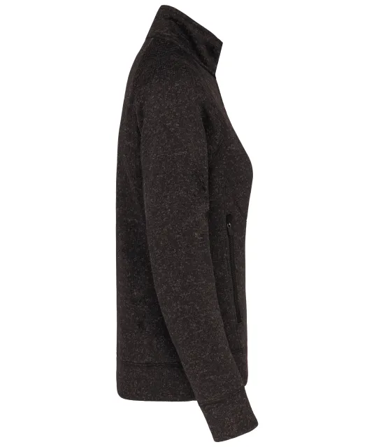 K9107 - Heather damesvest met rits Dark Grey Melange