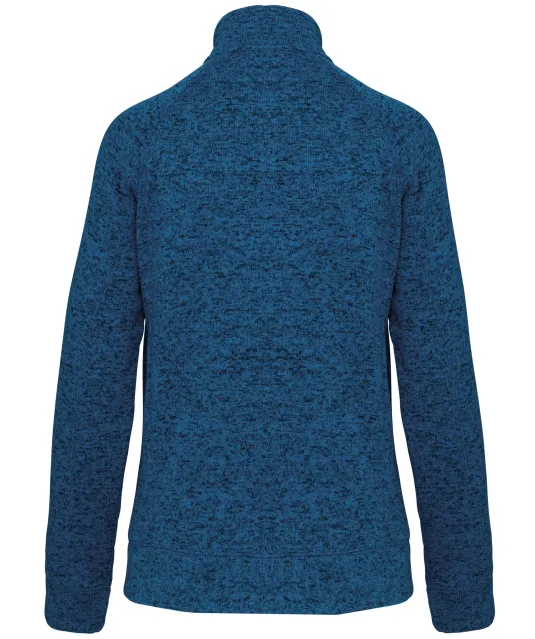 K9107 - Heather damesvest met rits Light Royal Blue Melange