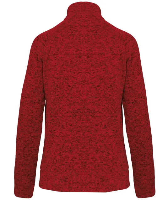 K9107 - Heather damesvest met rits Red Melange