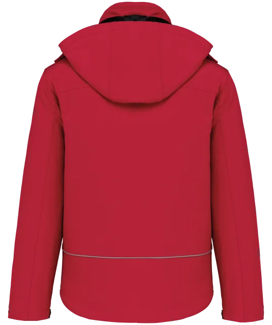K650 - Gewatteerde softshell herenparka met capuchon Red