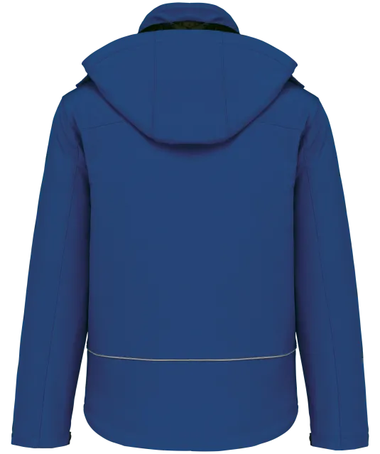K650 - Gewatteerde softshell herenparka met capuchon Dark Royal Blue