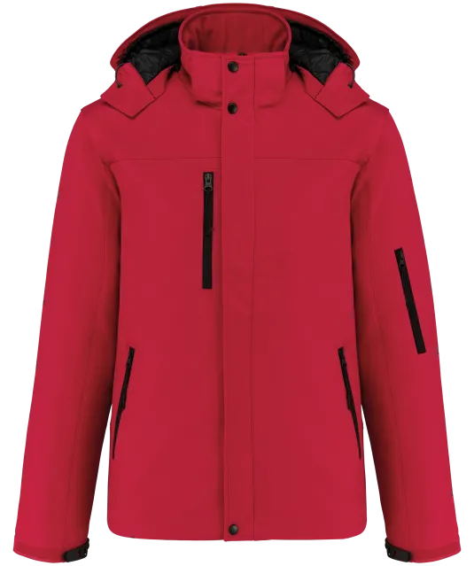 K650 - Gewatteerde softshell herenparka met capuchon Red