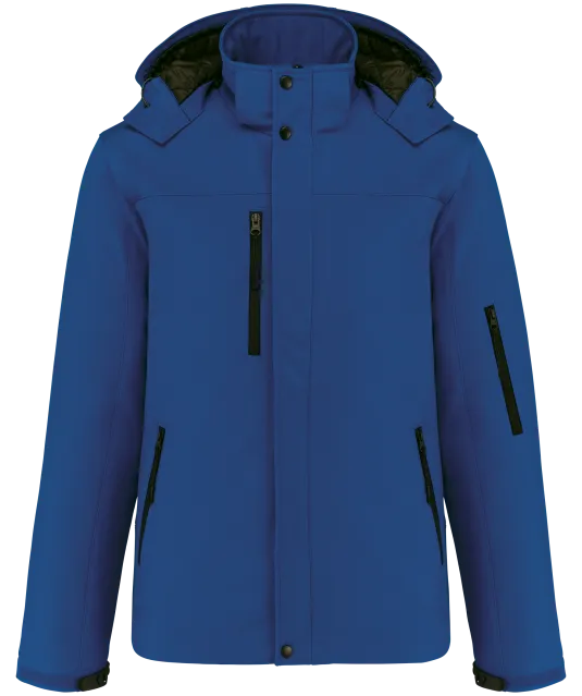 K650 - Gewatteerde softshell herenparka met capuchon Dark Royal Blue