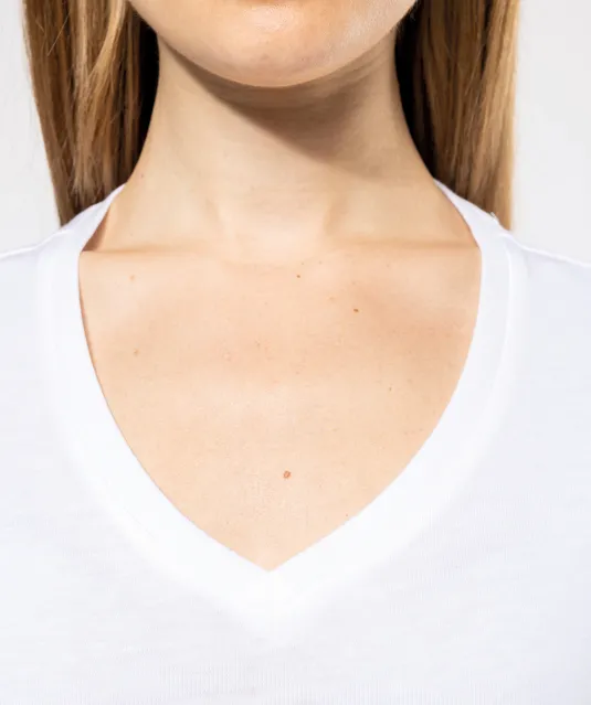 K3003 - Dames-t-shirt Supima® V-hals korte mouwen Black