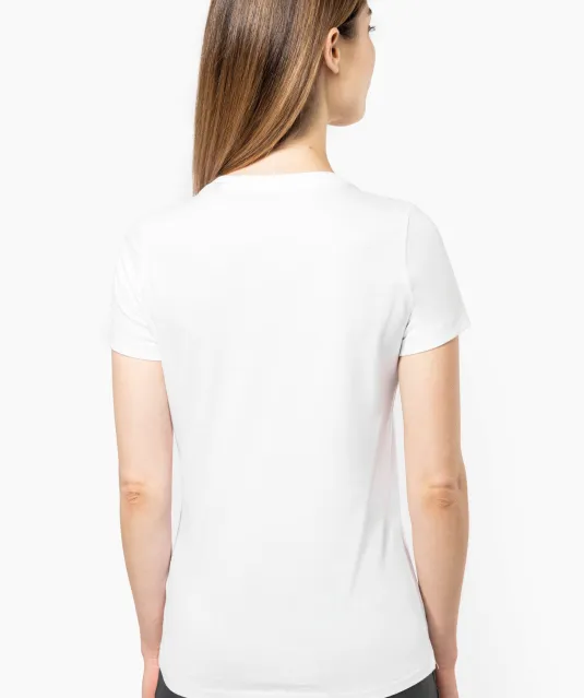 K3003 - Dames-t-shirt Supima® V-hals korte mouwen Black