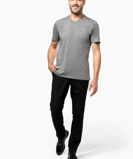 K3002 - Heren-t-shirt Supima® V-hals korte mouwen Black