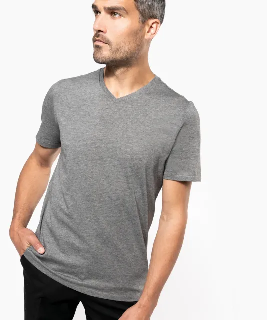 K3002 - Heren-t-shirt Supima® V-hals korte mouwen Black