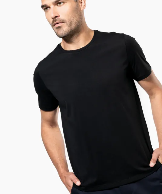 K3000 - Heren-t-shirt Supima® ronde hals korte mouwen Black