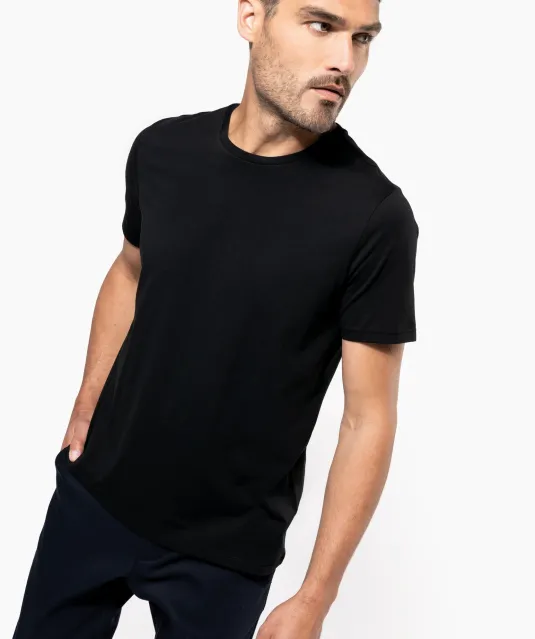 K3000 - Heren-t-shirt Supima® ronde hals korte mouwen Black