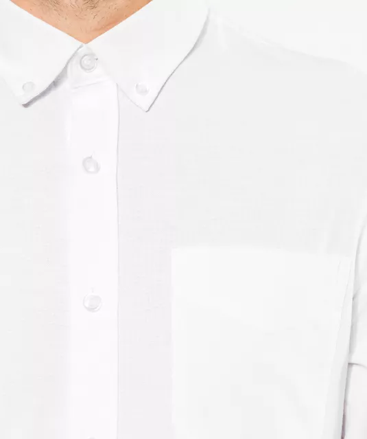 K516 - Heren Oxford overhemd lange mouwen Oxford Blue