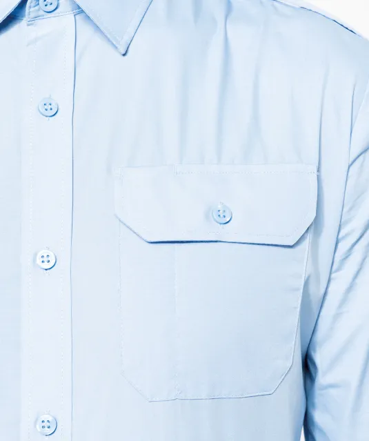 K505 - Herenpilootoverhemd lange mouwen White