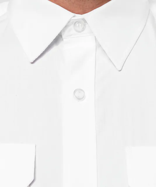 K503 - Herenpilootoverhemd korte mouwen White