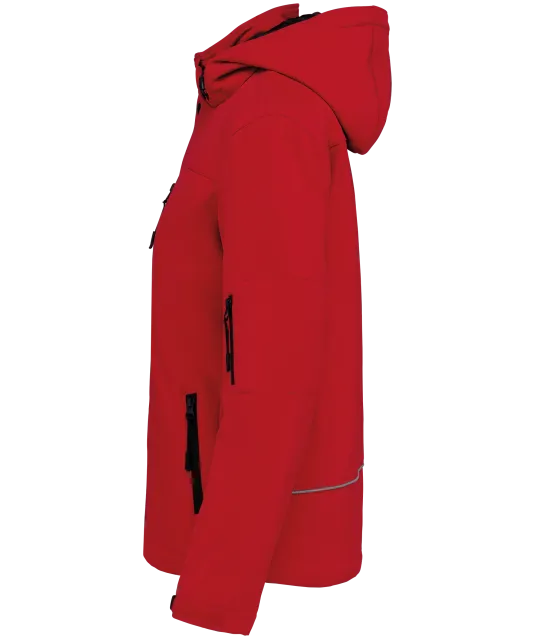 K651 - Gewatteerde softshell damesparka met capuchon Red