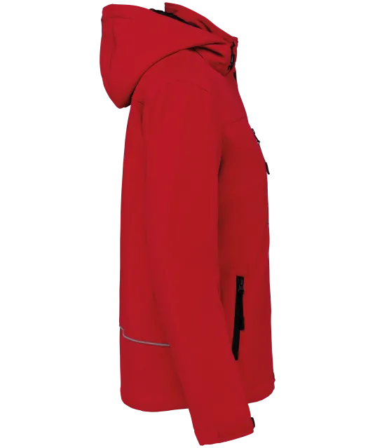 K651 - Gewatteerde softshell damesparka met capuchon Red