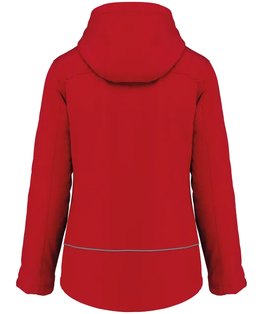 K651 - Gewatteerde softshell damesparka met capuchon Red