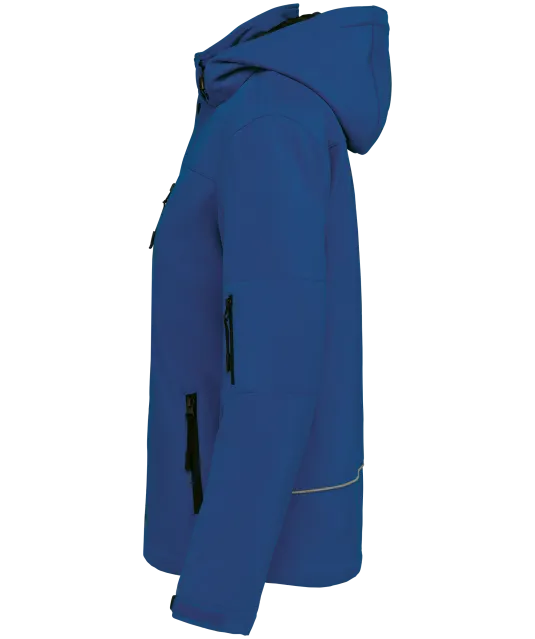 K651 - Gewatteerde softshell damesparka met capuchon Dark Royal Blue