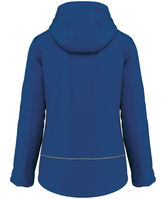 K651 - Gewatteerde softshell damesparka met capuchon Dark Royal Blue
