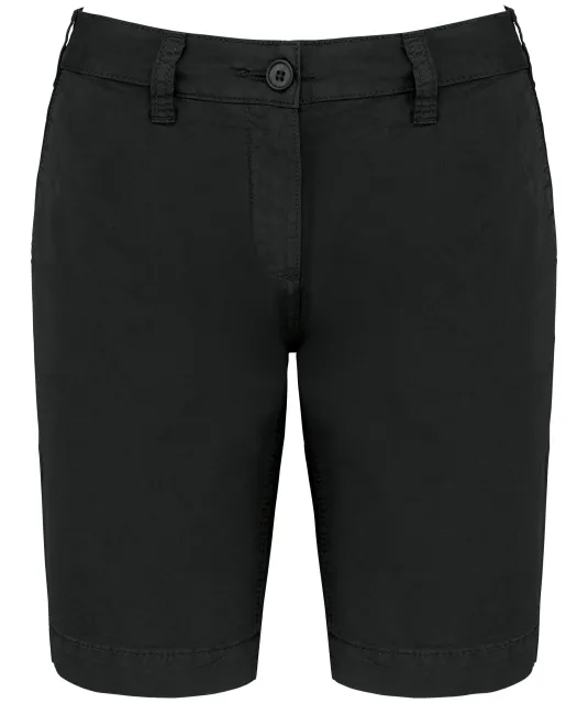 K753 - Damesbermuda met verwassen look Washed Charcoal