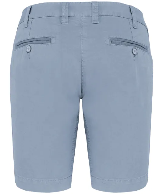K753 - Damesbermuda met verwassen look Washed Smoky Blue