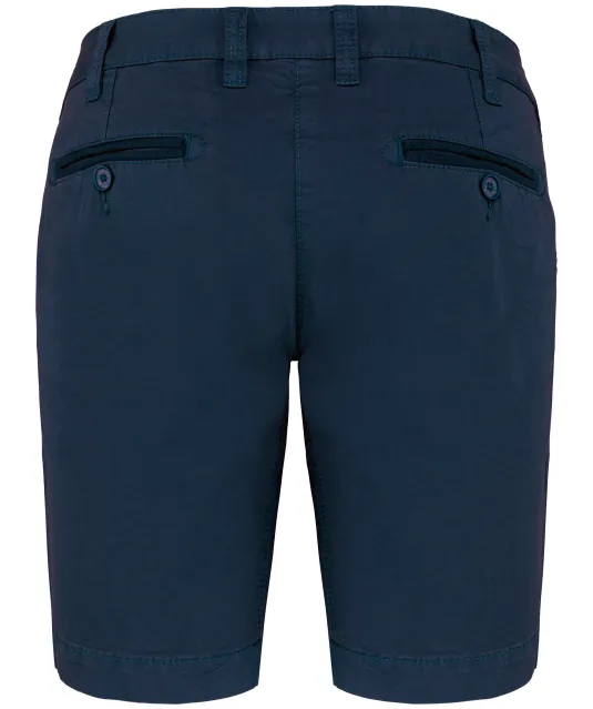 K753 - Damesbermuda met verwassen look Washed Navy