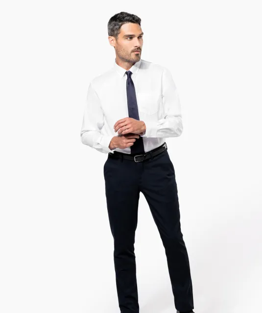 K537 - Heren non-iron overhemd lange mouwen White