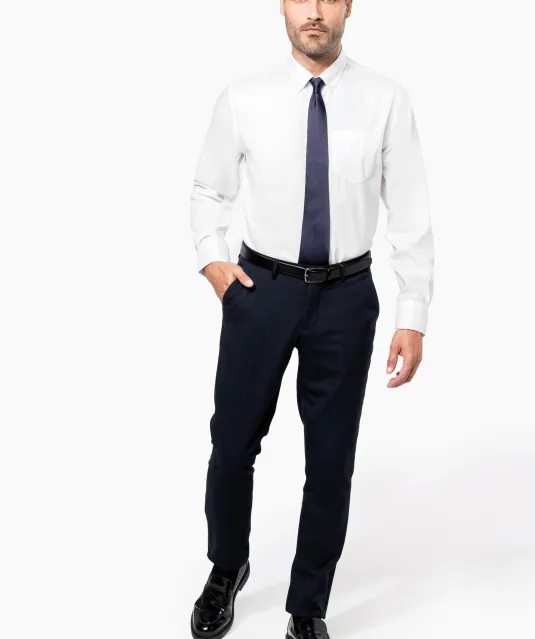 K537 - Heren non-iron overhemd lange mouwen White