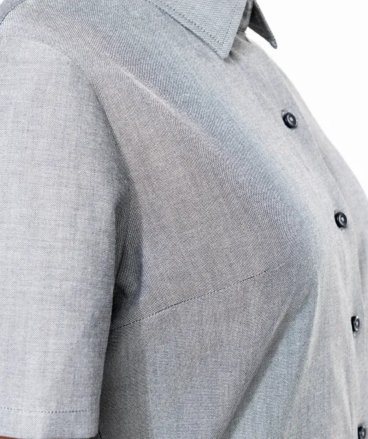 K536 - Dames Oxford blouse korte mouwen White