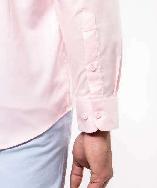 K533 - Heren Oxford overhemd lange mouwen White
