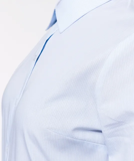 K510 - Damesblouse in popeline met lange mouwen White