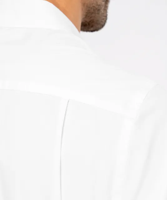 K543 - Heren poplin overhemd korte mouwen White