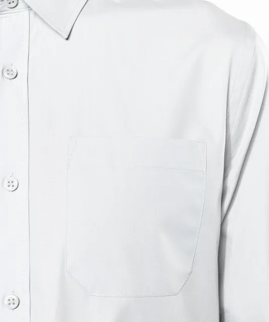 K541 - Heren poplin overhemd lange mouwen White