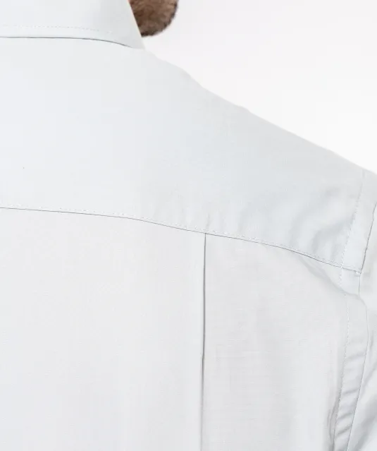 K541 - Heren poplin overhemd lange mouwen White