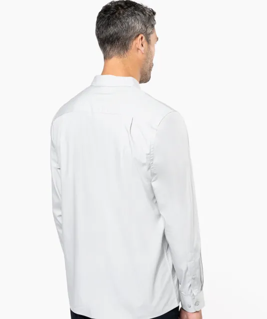 K541 - Heren poplin overhemd lange mouwen White