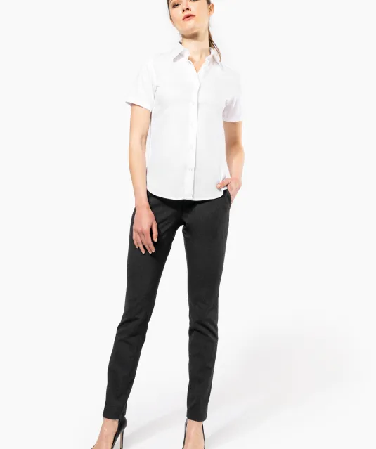 K540 - Dames non-iron blouse korte mouwen White